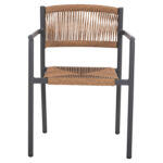 ΠΟΛΥΘΡΟΝΑ ΑΛΟΥΜΙΝΙΟΥ STER HM5786.12 ΑΝΘΡΑΚΙ-ΣΥΝΘ.RATTAN ΜΠΕΖ 55,5x53x78Υεκ. - Image 3