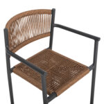 ΠΟΛΥΘΡΟΝΑ ΑΛΟΥΜΙΝΙΟΥ STER HM5786.12 ΑΝΘΡΑΚΙ-ΣΥΝΘ.RATTAN ΜΠΕΖ 55,5x53x78Υεκ. - Image 8