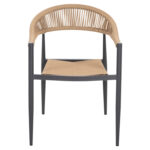 ΠΟΛΥΘΡΟΝΑ ΑΛΟΥΜΙΝΙΟΥ GRET HM5854.02 ΑΝΘΡΑΚΙ PΕ RATTAN ΜΠΕΖ 56x55,5x78Υ εκ. - Image 3