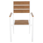 ΠΟΛΥΘΡΟΝΑ ΑΛΟΥΜΙΝΙΟΥ SAGA HM5981.01 ΛΕΥΚΗ-POLYWOOD ΣΕ ΦΥΣΙΚΟ 55x55x86Υεκ. - Image 3