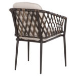 ΠΟΛΥΘΡΟΝΑ ΑΛΟΥΜΙΝΙΟΥ BOLLY HM6080 ΚΑΦΕ-ΣΥΝΘ.RATTAN ΚΑΦΕ-ΜΠΕΖ ΜΑΞΙΛΑΡΙΑ 58,5x67x86Υεκ - Image 5