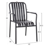 ΠΟΛΥΘΡΟΝΑ ΑΛΟΥΜΙΝΙΟΥ RACHEL HM6088.10 ΑΝΘΡΑΚΙ 63x58x85Υεκ. - Image 2