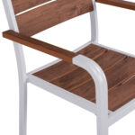 ΠΟΛΥΘΡΟΝΑ ΑΛΟΥΜΙΝΙΟΥ SAGA ΛΕΥΚΗ ΜΕ POLYWOOD HM5127.01 55x56x85Υ εκ. - Image 7