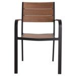 ΠΟΛΥΘΡΟΝΑ ΑΛΟΥΜΙΝΙΟΥ SAGA ΜΑΥΡΗ ΜΕ POLYWOOD HM5127.03 56x55x85,5Yεκ. - Image 3
