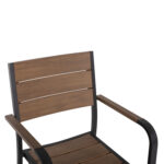 ΠΟΛΥΘΡΟΝΑ ΑΛΟΥΜΙΝΙΟΥ SAGA ΜΑΥΡΗ ΜΕ POLYWOOD HM5127.03 56x55x85,5Yεκ. - Image 7