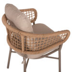 ΠΟΛΥΘΡΟΝΑ ΑΛΟΥΜΙΝΙΟΥ ΜΟΚΑ ΕΠΑΓΓΕΛΜ. RATTAN & ΜΑΞΙΛΑΡΙ ΜΠΕΖ HM5863.02 60x56x84Y εκ. - Image 9