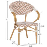 ΠΟΛΥΘΡΟΝΑ BAMBOO LOOK HM5861.03 ΚΑΦΕ-ΛΕΥΚΟ 58.5x58x82Υεκ. - Image 2