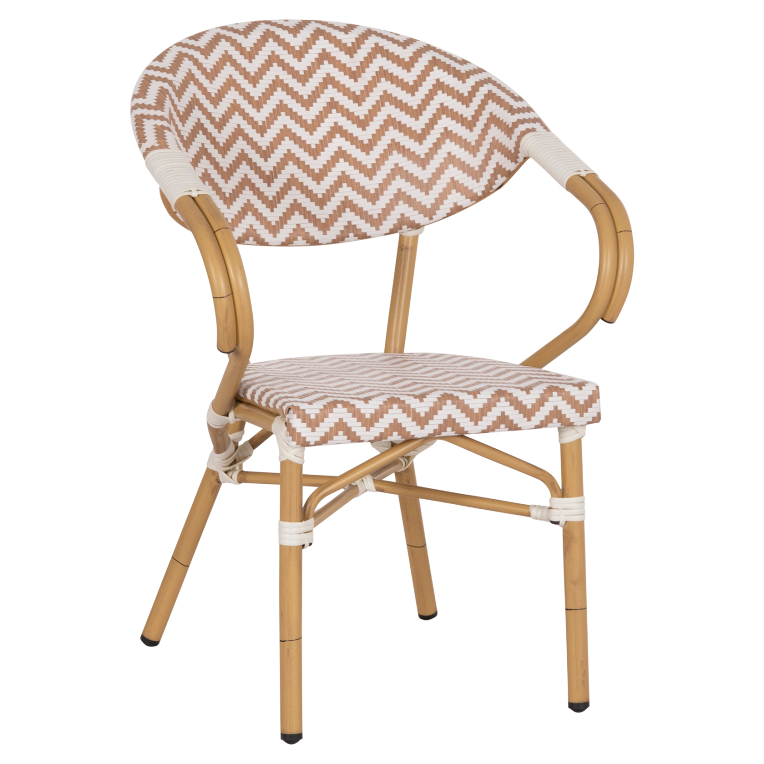 polythrona-bamboo-look-fb9586103-kafe-le-10 ΠΟΛΥΘΡΟΝΑ BAMBOO LOOK HM5861.03 ΚΑΦΕ-ΛΕΥΚΟ 58.5x58x82Υεκ. - Image 1