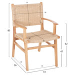 ΠΟΛΥΘΡΟΝΑ ΕΣΩΤ. ΧΩΡΟΥ HM9331.01 IGNACIO RUBBERWOOD-ΣΧΟΙΝΙ 61x56x83Υεκ. - Image 2