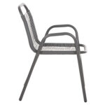 ΠΟΛΥΘΡΟΝΑ ΕΞ.ΧΩΡΟΥ AVRIL HM5968.01 ΜΕΤΑΛΛΟ ΚΑΙ ΣΥΝΘ.RATTAN ΣΕ ΓΚΡΙ 54,5x56x78Υεκ. - Image 4