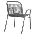 ΠΟΛΥΘΡΟΝΑ ΕΞ.ΧΩΡΟΥ AVRIL HM5968.01 ΜΕΤΑΛΛΟ ΚΑΙ ΣΥΝΘ.RATTAN ΣΕ ΓΚΡΙ 54,5x56x78Υεκ. - Image 5