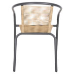 ΠΟΛΥΘΡΟΝΑ SWIFTER HM5969.02 ΜΕΤΑΛΛΟ ΓΚΡΙ-ΣΥΝΘ. RATTAN ΣΕ ΦΥΣΙΚΟ 54x61x75Υεκ. - Image 6