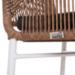 ΠΟΛΥΘΡΟΝΑ TOPIN HM6048.01 ΑΛΟΥΜΙΝΙΟ ΛΕΥΚΟ-P.E. RATTAN ΑΝΟΙΧΤΟ ΚΑΦΕ-ΜΑΞΙΛΑΡΙ ΓΚΡΙ 58x60x83Υ εκ - Image 10