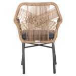ΠΟΛΥΘΡΟΝΑ TOPIN HM6048.03 ΑΛΟΥΜΙΝΙΟ ΑΝΘΡΑΚΙ-P.E. RATTAN ΜΠΕΖ-ΜΑΞΙΛΑΡΙ ΑΝΘΡΑΚΙ - Image 6