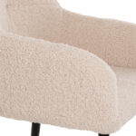 ΠΟΛΥΘΡΟΝΑ SHELLY HM8591.02 ΥΦΑΣΜΑ TEDDY ΛΕΥΚΟ-ΜΑΥΡΑ ΜΕΤΑΛΛΙΚΑ ΠΟΔΙΑ 57x55x87Yεκ. - Image 8