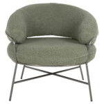 ΠΟΛΥΘΡΟΝΑ TRUDI HM8639.27 ΑΠΟ ΜΠΟΥΚΛΕ ΦΥΣΤΙΚΙ ΜΕ ΑΣΗΜΙ ΜΕΤΑΛΛΙΚΟ ΣΚΕΛΕΤΟ 84x79x76Υ εκ. - Image 3