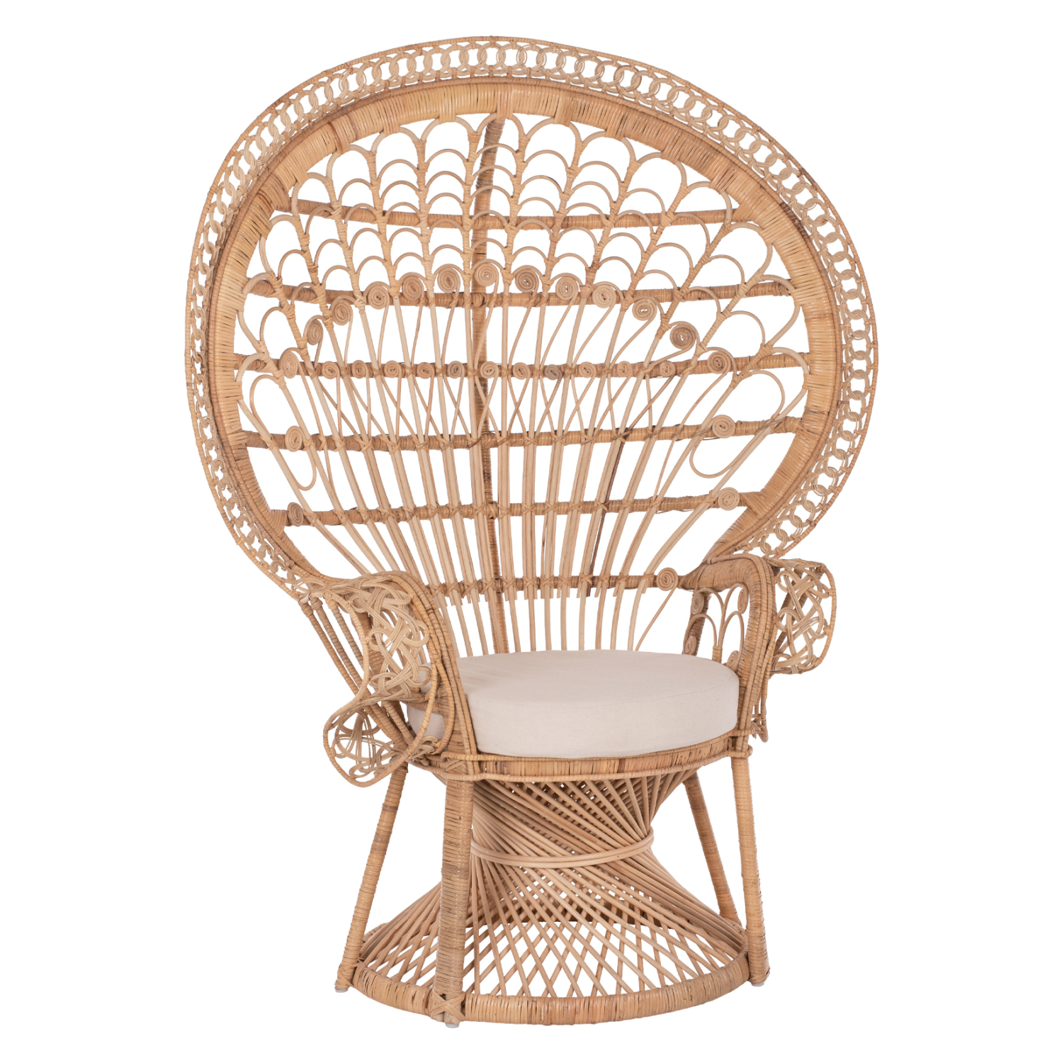 polythrona-fb99342-rattan-se-fysiko-maxi-10 ΠΟΛΥΘΡΟΝΑ ROYAL PEACOCK Β' ΔΙΑΛΟΓΗΣ HM9342 RATTAN ΣΕ ΦΥΣΙΚΟ 114x72x150Yεκ. - Image 1
