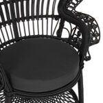 ΠΟΛΥΘΡΟΝΑ ROYAL PEACOCK HM9342.03 RATTAN ΜΑΥΡΟ-ΜΑΞΙΛΑΡΙ ΜΑΥΡΟ 114x72x150Yεκ. - Image 8