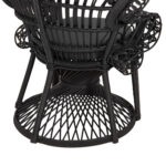 ΠΟΛΥΘΡΟΝΑ ROYAL PEACOCK HM9342.03 RATTAN ΜΑΥΡΟ-ΜΑΞΙΛΑΡΙ ΜΑΥΡΟ 114x72x150Yεκ. - Image 9