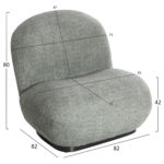 ΠΟΛΥΘΡΟΝΑ BEANY HM9591.05 ΦΥΣΤΙΚΙ ΜΠΟΥΚΛΕ ΥΦΑΣΜΑ 85x82x77Υ εκ. - Image 2