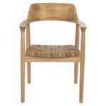 ΠΟΛΥΘΡΟΝΑ KINGSLEY HM9634.01 ΞΥΛΟ TEAK & ΨΑΘΑ ΣΕ ΦΥΣΙΚΟ ΧΡΩΜΑ 57,5x54x80Yεκ. - Image 3