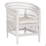 ΠΟΛΥΘΡΟΝΑ MALAWI HM9635.02 ΞΥΛΟ ΜΑΟΝΙ ΜΕ RATTAN ΛΕΥΚΟ--Β'ΔΙΑΛΟΓΗΣ 80x70x86Υεκ.