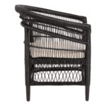ΠΟΛΥΘΡΟΝΑ MALAWI HM9635.03 ΞΥΛΟ ΜΑΟΝΙ ΜΕ RATTAN ΜΑΥΡΟ--Β'ΔΙΑΛΟΓΗΣ 80x70x86Υεκ. - Image 4