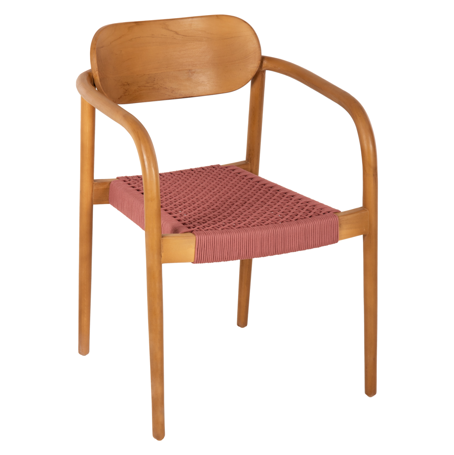 polythrona-fb9963606-xylo-teak-fysiko-ro ΠΟΛΥΘΡΟΝΑ OSLO HM9636.06 ΞΥΛΟ TEAK ΦΥΣΙΚΟ & ΣΧΟΙΝΙ--B’ΔΙΑΛΟΓΗΣ 55x54x80Yεκ. - Image 1