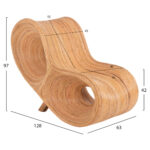 ΠΟΛΥΘΡΟΝΑ CURVY LOUNGE HM9645.01 ΑΠΟ RATTAN ΣΕ ΦΥΣΙΚΗ ΑΠΟΧΡΩΣΗ 63x128x97Y εκ. - Image 2