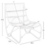 ΠΟΛΥΘΡΟΝΑ GRINN HM9815.03 ΡΑΒΔΟΙ RATTAN ΣΕ ΛΕΥΚΟ 56,5x73,5x79,5Υ εκ. - Image 2