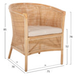 ΠΟΛΥΘΡΟΝΑ APRON HM9818 RATTAN ΠΛΕΚΤΟ ΣΕ ΦΥΣΙΚΟ--Β'ΔΙΑΛΟΓΗΣ 75x70x85Υεκ. - Image 2