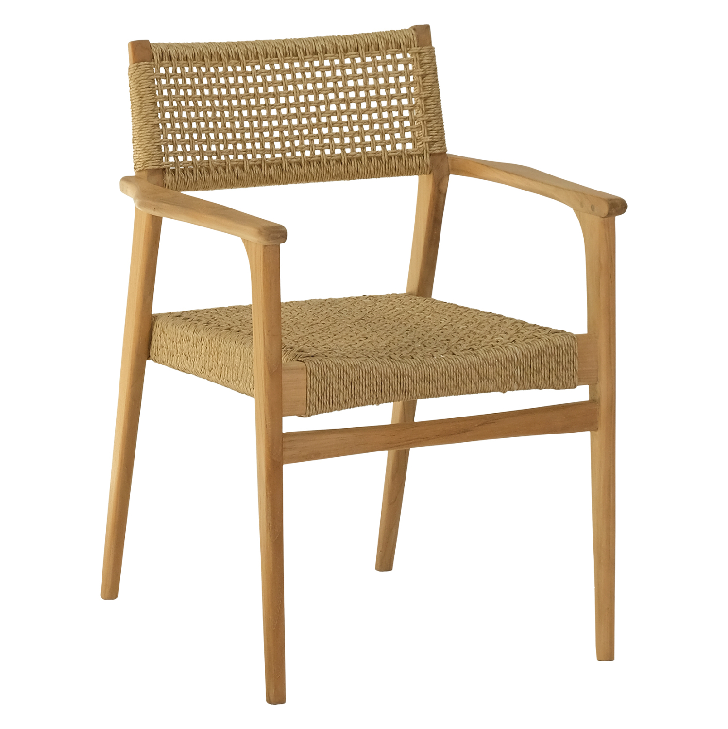 polythrona-fb99937-xylo-teak-synthrattan-1 ΠΟΛΥΘΡΟΝΑ NEBO HM9937 ΞΥΛΟ TEAK & ΣΥΝΘ.RATTAN ΣΕ ΦΥΣΙΚΟ ΧΡΩΜΑ 57x63x80,5Υ - Image 1