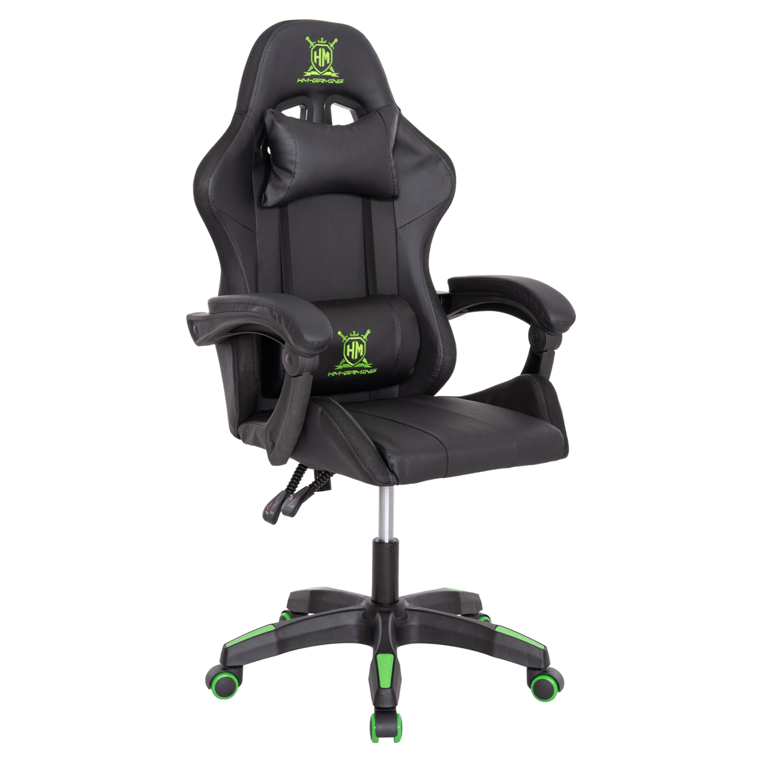 polythrona-gaming-fb9120303-mayro-prasin-10 ΠΟΛΥΘΡΟΝΑ GAMING DARREN HM1203.03 ΜΑΥΡΟ-ΠΡΑΣΙΝΟ PVC 58.5x100x120Υεκ. - Image 1