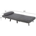 ΠΟΛΥΘΡΟΝΑ ΚΡΕΒΑΤΙ BRAXTON HM8425.10 ΣΚΟΥΡΟ ΓΚΡΙ ΥΦΑΣΜΑ 78x88x78Υεκ. - Image 3