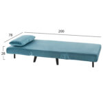 ΠΟΛΥΘΡΟΝΑ ΚΡΕΒΑΤΙ BRAXTON HM8425.25 ΒΕΛΟΥΔΟ ΣΕ ΧΡΩΜΑ ΜΕΝΤΑ 78x88x78Υεκ. - Image 3