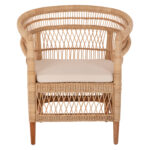ΠΟΛΥΘΡΟΝΑ MALAWI HM9635.04 ΞΥΛΟ ΜΑΟΝΙ ΕΠΕΝΔΥΣΗ RATTAN ΛΕΥΚΟ ΜΑΞΙΛΑΡΙ ΚΑΘΙΣΜΑΤΟΣ 80x70x86Υεκ. - Image 3