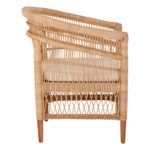 ΠΟΛΥΘΡΟΝΑ MALAWI HM9635.04 ΞΥΛΟ ΜΑΟΝΙ ΕΠΕΝΔΥΣΗ RATTAN ΛΕΥΚΟ ΜΑΞΙΛΑΡΙ ΚΑΘΙΣΜΑΤΟΣ 80x70x86Υεκ. - Image 4