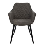 ΠΟΛΥΘΡΟΝΑ MANDO HM8006.10 ΜΕ ΓΚΡΙ NUBUCK ΥΦΑΣΜΑ 60x60x84 εκ. - Image 3