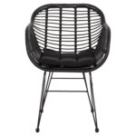 ΠΟΛΥΘΡΟΝΑ ΜΕ ΜΑΞΙΛΑΡΙ ΜΕΤΑΛΛΙΚΗ ALLEGRA HM5450.32 ΜΕ WICKER ΜΑΥΡΟ 58x59x82Υεκ. - Image 3