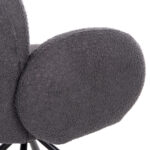 ΠΟΛΥΘΡΟΝΑ ΠΕΡΙΣΤΡΕΦ. WINON HM9778.01 ΓΚΡΙ TEDDY ΥΦΑΣΜΑ-ΜΑΥΡΟ ΜΕΤΑΛΛΟ 65x67x92Υ εκ. - Image 9