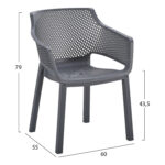 ΠΟΛΥΘΡΟΝΑ ΠΟΛΥΠΡΟΠΥΛΕΝΙΟΥ PEGGY HM6368.10 ΓΚΡΙ 60x55x79Υεκ - Image 2