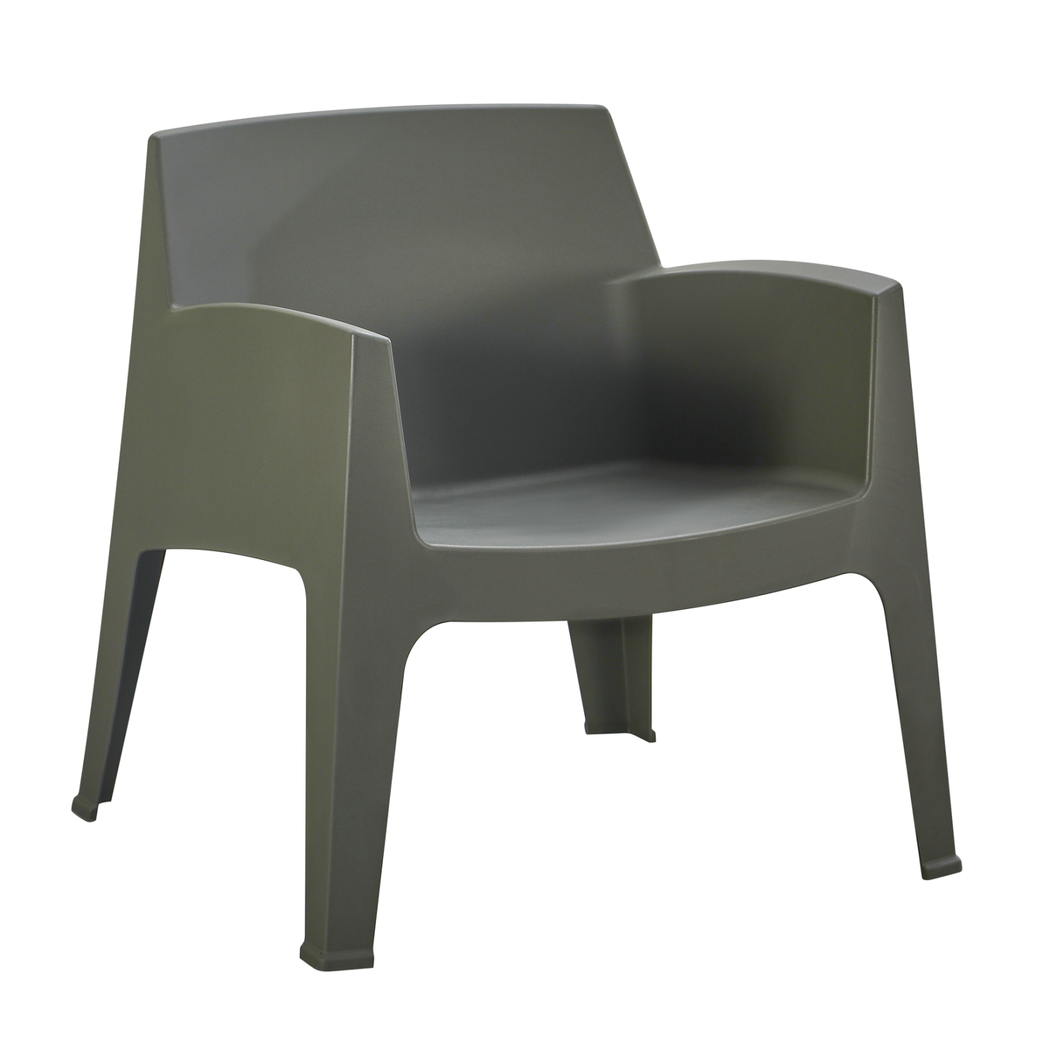 polythrona-polypropylenioy-lounge-fb9636-9 ΠΟΛΥΘΡΟΝΑ ΠΟΛΥΠΡΟΠΥΛΕΝΙΟΥ LOUNGE SLEEK HM6365.05 DARK OLIVE GREEN 62x68x73Υεκ. - Image 1