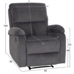 ΠΟΛΥΘΡΟΝΑ RELAX DIONI HM3296.11 ΓΚΡΙ ΡΙΓΕ ΥΦΑΣΜΑ 85x90x100Υεκ. - Image 2