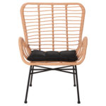 ΠΟΛΥΘΡΟΝΑ ΣΤΥΛ ΜΠΕΡΖΕΡΑΣ ALLEGRA HM5704.11 P.E.RATTAN ΜΠΕΖ-ΜΑΥΡΟ ΜΕΤΑΛΛΟ 66x59x90Υεκ. - Image 3
