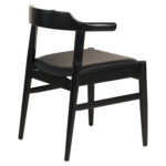 ΠΟΛΥΘΡΟΝΑ ΤΡΑΠΕΖΑΡΙΑΣ CERSEI HM9946.02 RUBBERWOOD & PU ΣΕ ΜΑΥΡΟ 57x54x74Υεκ - Image 4