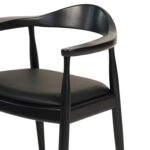 ΠΟΛΥΘΡΟΝΑ ΤΡΑΠΕΖΑΡΙΑΣ ADOR HM9948.02 RUBBERWOOD ΚΑΙ PU-ΜΑΥΡΟ 62x54x76,5Υεκ - Image 7