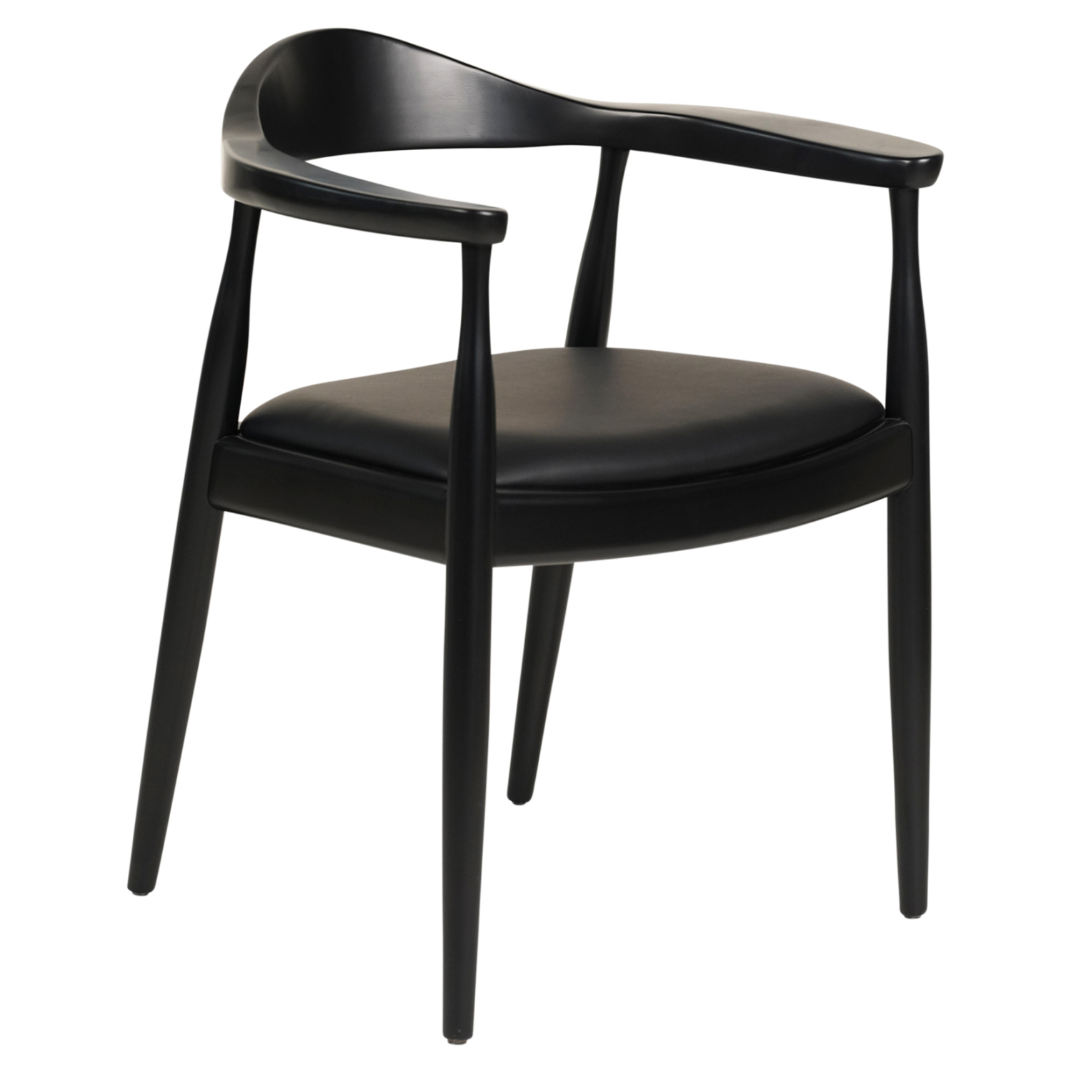 polythrona-trapezarias-fb9994802-rubberw-7 ΠΟΛΥΘΡΟΝΑ ΤΡΑΠΕΖΑΡΙΑΣ ADOR HM9948.02 RUBBERWOOD ΚΑΙ PU-ΜΑΥΡΟ 62x54x76,5Υεκ - Image 1