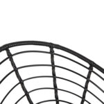 ΠΟΛΥΘΡΟΝΑ ΤΥΠΟΥ ΦΩΛΙΑ ΜΕΤΑΛΛΙΚΗ ALLEGRA HM5458.12 ΜΕ WICKER-ΜΑΥΡΟ 73x78x88Υεκ. - Image 8