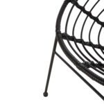 ΠΟΛΥΘΡΟΝΑ ΤΥΠΟΥ ΦΩΛΙΑ ΜΕΤΑΛΛΙΚΗ ALLEGRA HM5458.12 ΜΕ WICKER-ΜΑΥΡΟ 73x78x88Υεκ. - Image 9