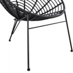 ΠΟΛΥΘΡΟΝΑ ΤΥΠΟΥ ΦΩΛΙΑ ΜΕΤΑΛΛΙΚΗ ALLEGRA HM5458.02 ΜΕ ΜΑΥΡΟ WICKER 73x83x86Υ εκ. - Image 10